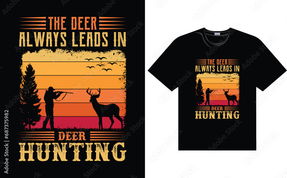 Obraz premium Hunting T shirt Design Vector