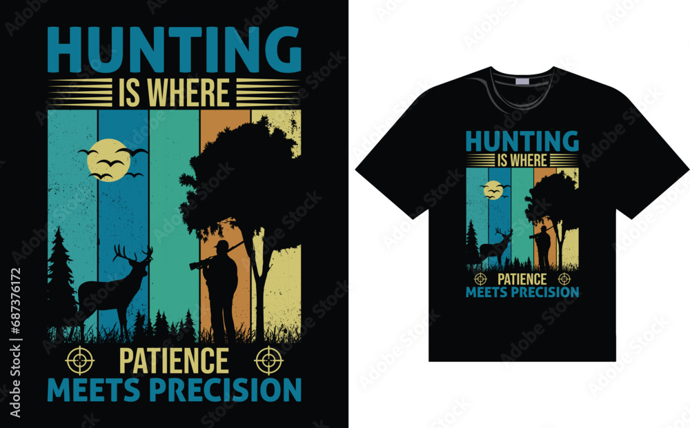 Hunting T shirt Design Vector