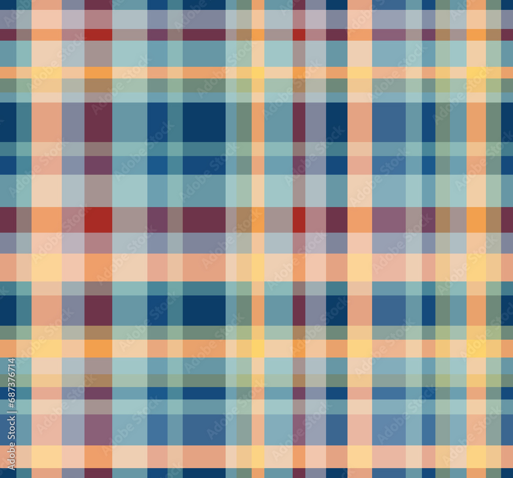 Fresh Plaid Blue Red and Peach Seamless Tile Fresh Plaid Blue Red and Peach Seamless Tile