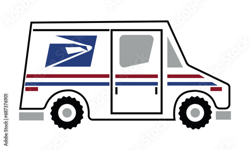 Mail Truck Vector and Clip Art