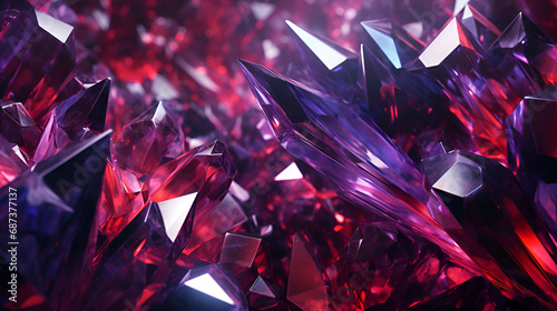 Admiring the Magnificent Montage of Pink, Red, and Blue Diamonds in a Close-Up View