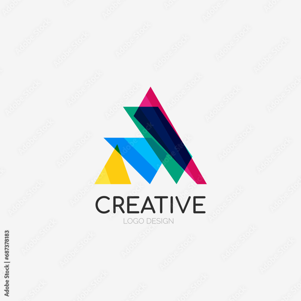 Triangle abstract logo, business emblem icon Triangle abstract logo, business emblem icon