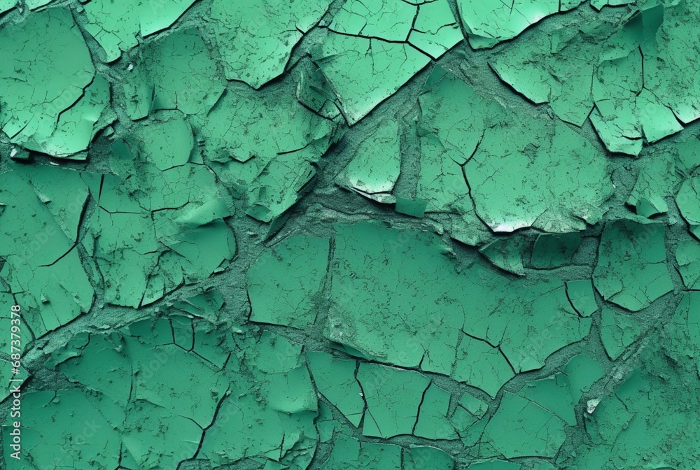cracked green cement texture background. generative ai