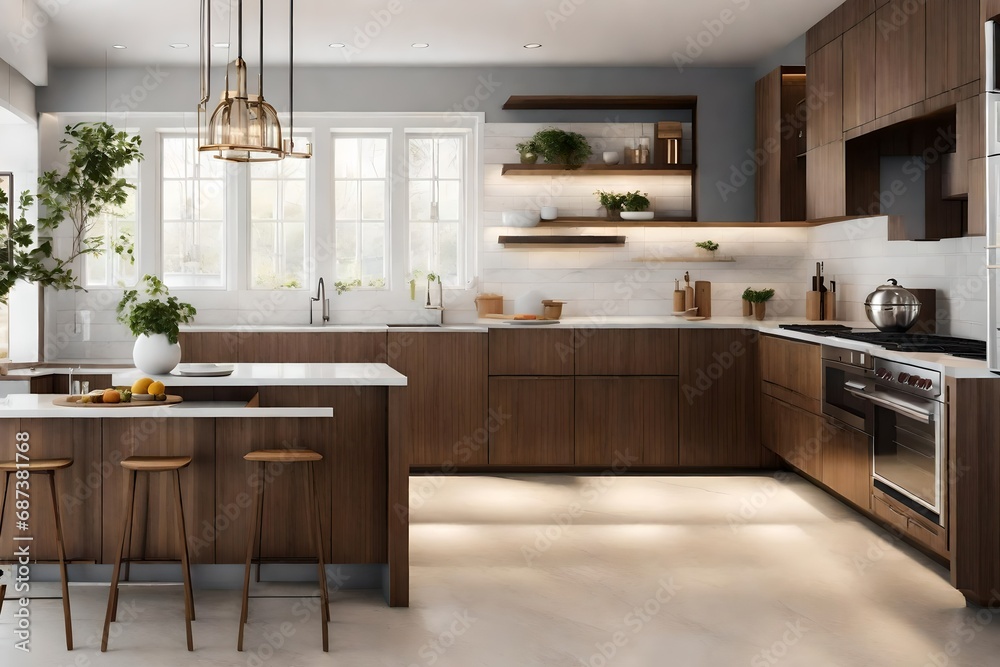 The layout and design of a kitchen can vary widely based on the size of the space, the preferences of the homeowner, and cultural influences. Whether it's a compact apartment kitchen or a spacious gou