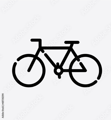 Desain logo bike hybrid modern. Bicycle logo design black and white