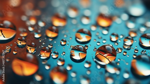 Beautiful Colorful Water Droplet Illustration Wallpaper and Background. Generative AI. photo