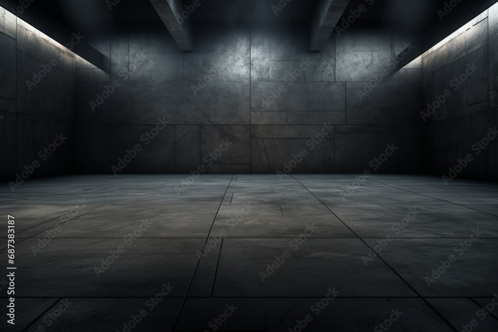 暗いコンクリートのテクスチャー背景。A dark concrete floor texture Generative AI 暗いコンクリートのテクスチャー背景。A dark concrete floor texture Generative AI