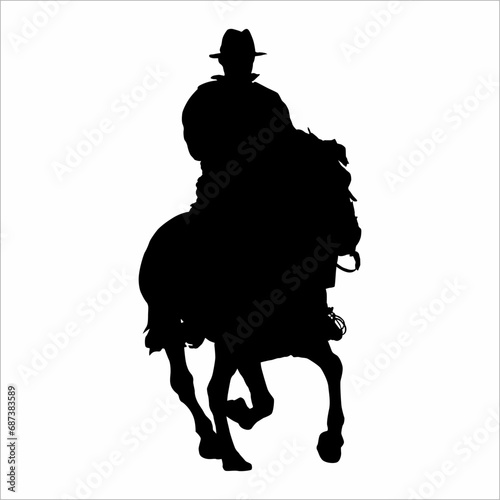 Horseman silhouette