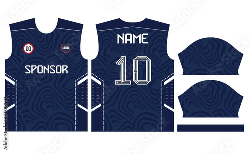Vector soccer jersey design or football jersey design for sublimation
