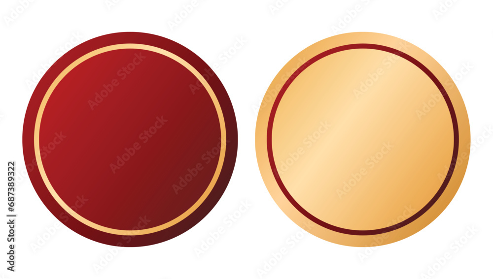 Empty golden red round label border frame illustration png clipart Empty golden red round label border frame illustration png clipart