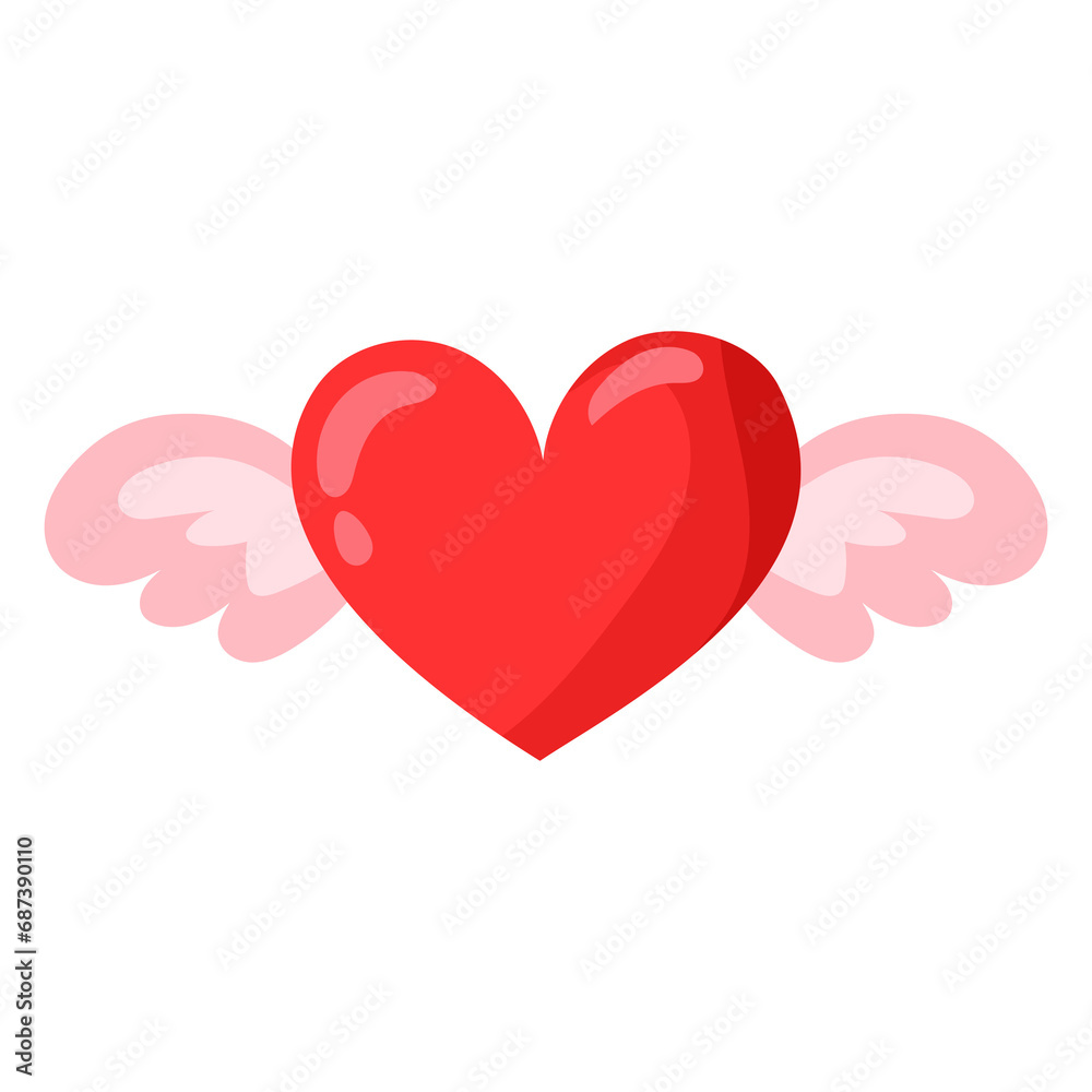 Happy Valentine's Day clipart, Love you, love text 