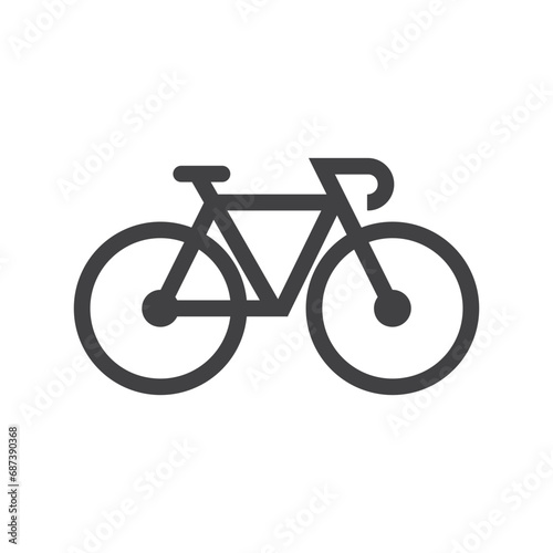Bicycle icon vector illustration, bike bycicle isolated on white background, flat style mountain sport moving, offroad cycle sport clipart graphic
