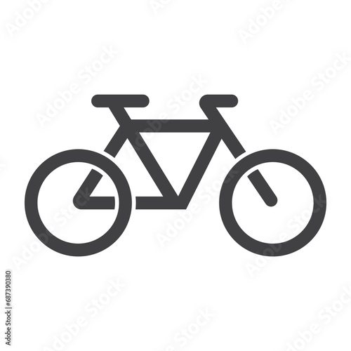 Bicycle icon vector illustration, bike bycicle isolated on white background, flat style mountain sport moving, offroad cycle sport clipart graphic

