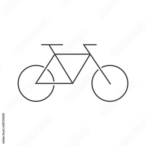 Bicycle icon vector illustration, bike bycicle isolated on white background, flat style mountain sport moving, offroad cycle sport clipart graphic
