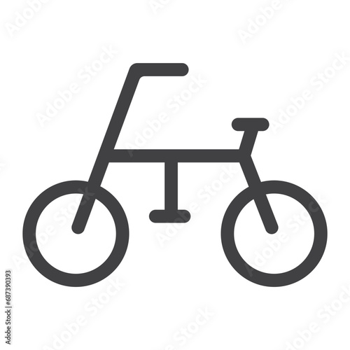 Bicycle icon vector illustration, bike bycicle isolated on white background, flat style mountain sport moving, offroad cycle sport clipart graphic
