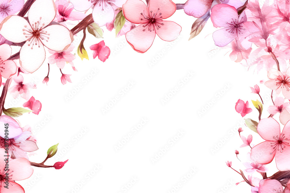 pink sakura on background