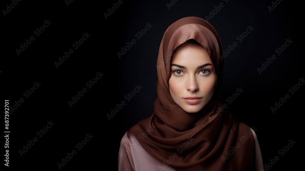 Woman in hijab. Hijab day concept