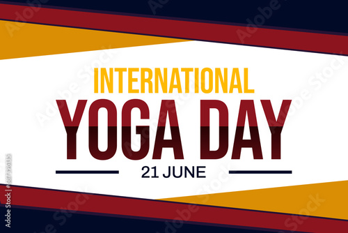 International yoga day wallpaper with traditional border design. International yoga day backdrop on the white background