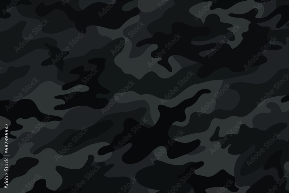 military camouflage seamless pattern vector design  - obrazy, fototapety, plakaty 