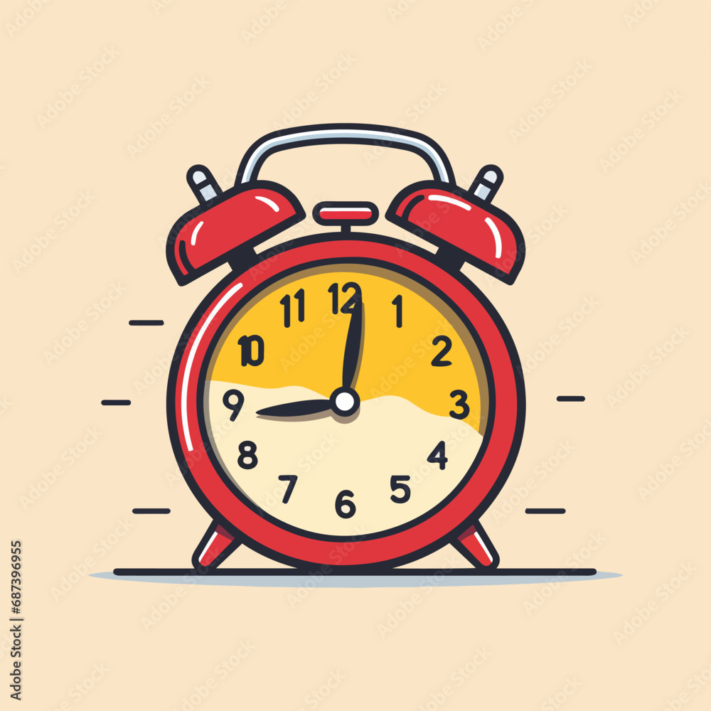 retro clock vector design