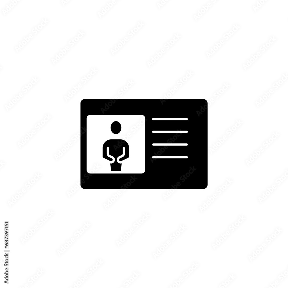 Id card concept line icon. Simple element illustration. Id card concept outline symbol design. Id card concept line icon. Simple element illustration. Id card concept outline symbol design.