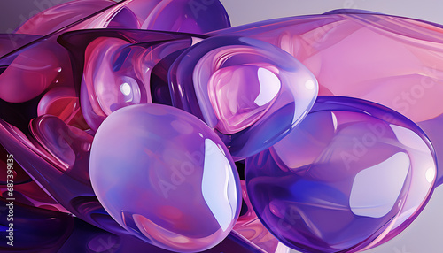 3d stone purple abstract