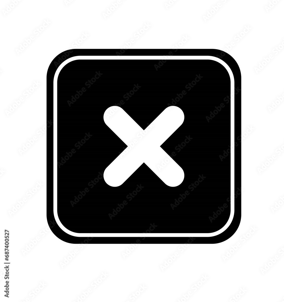 cross mark button icon, vector best flat icon.