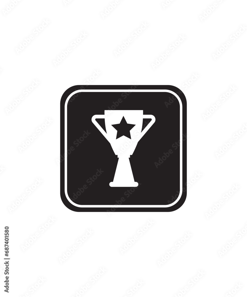 trophy cup button icon, vector best flat icon. trophy cup button icon, vector best flat icon.