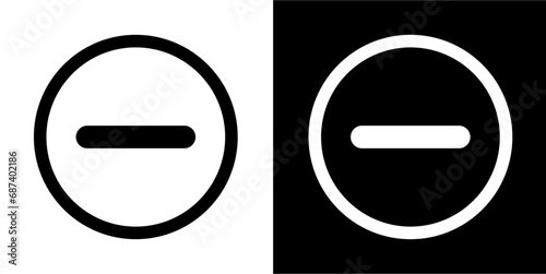 Dnd,  do not disturb icon. Common Material Design. Business icon. Black icon. Black logo. Line icon.