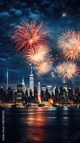 New Year's Day Fireworks New York