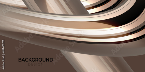 Wavy choco banner design background with abstract shape geometric overlay layer. Vector illustration.