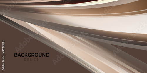 Wavy choco banner design background with abstract shape geometric overlay layer. Vector illustration.
