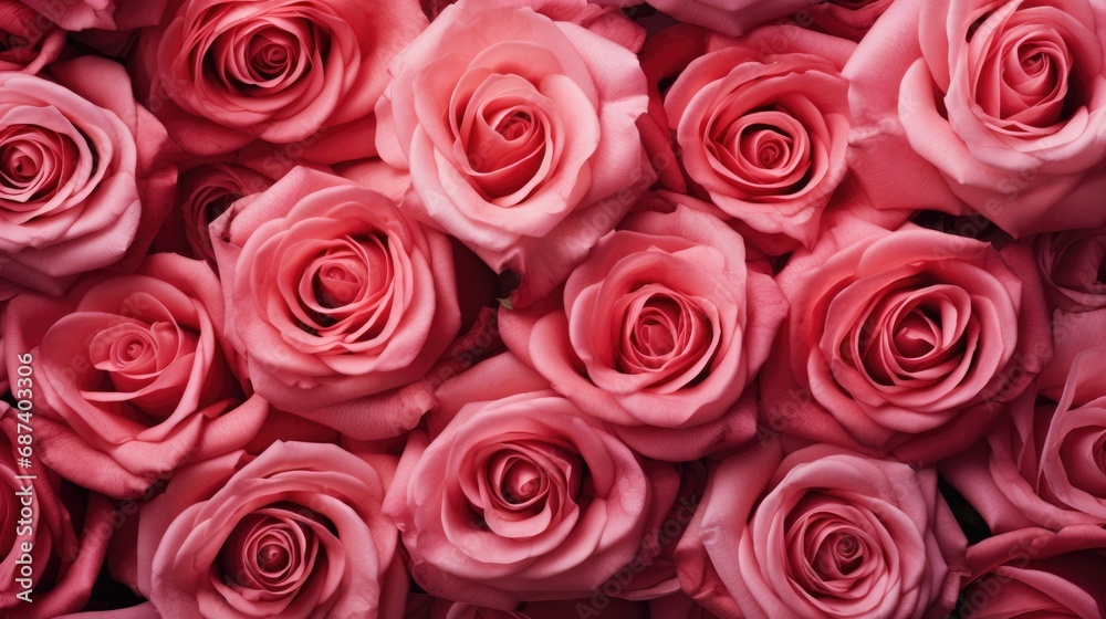 Background of pink roses. A luxurious gift for Valentine's Day and Women's Day. The texture of rose petals. Background of pink roses. A luxurious gift for Valentine's Day and Women's Day. The texture of rose petals.
