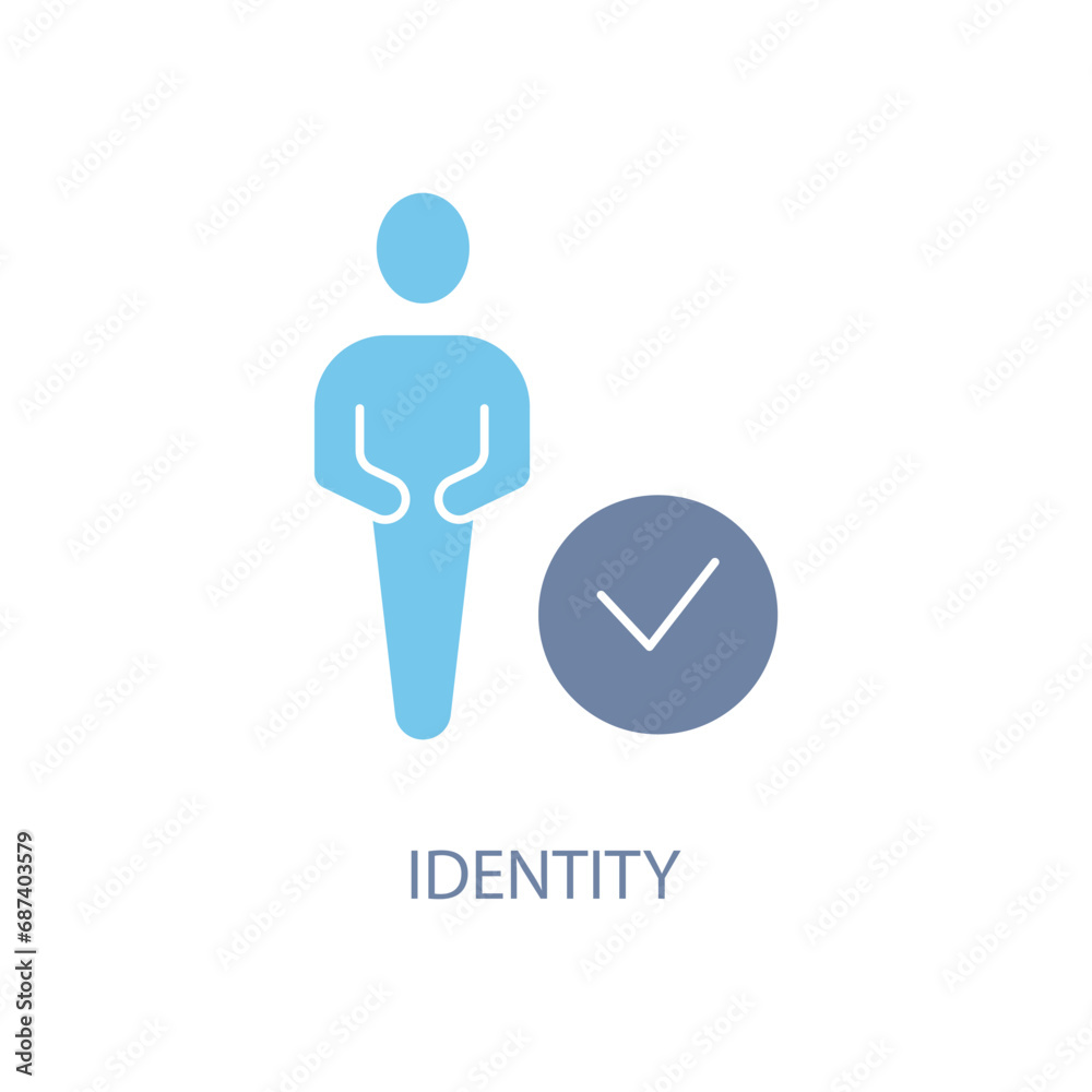 identity concept line icon. Simple element illustration.identity concept outline symbol design. identity concept line icon. Simple element illustration.identity concept outline symbol design.
