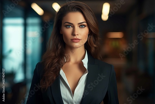 Wallpaper Mural Confident beautiful businesswoman being ready to work Torontodigital.ca