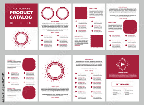  Product catalog design template layout or company product catalogue design template | Creative and minimal corporate business catalog design template | Corporate company profile brochure templat