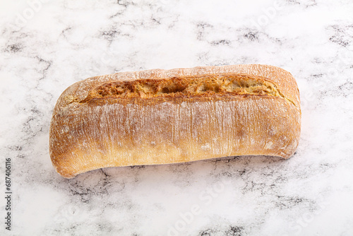 Italian ciabatta bread fresh and crust