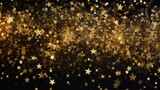 Golden glitter star overlay. Generative AI