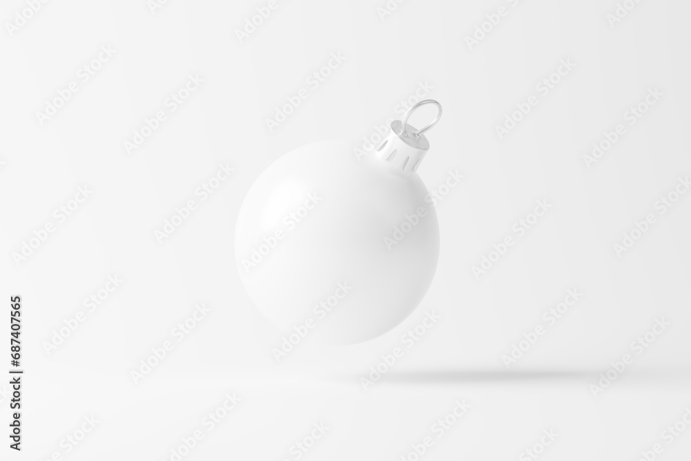 Christmas Ball White Blank Matte 3D Rendering Mockup Christmas Ball White Blank Matte 3D Rendering Mockup