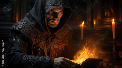 person in the fire