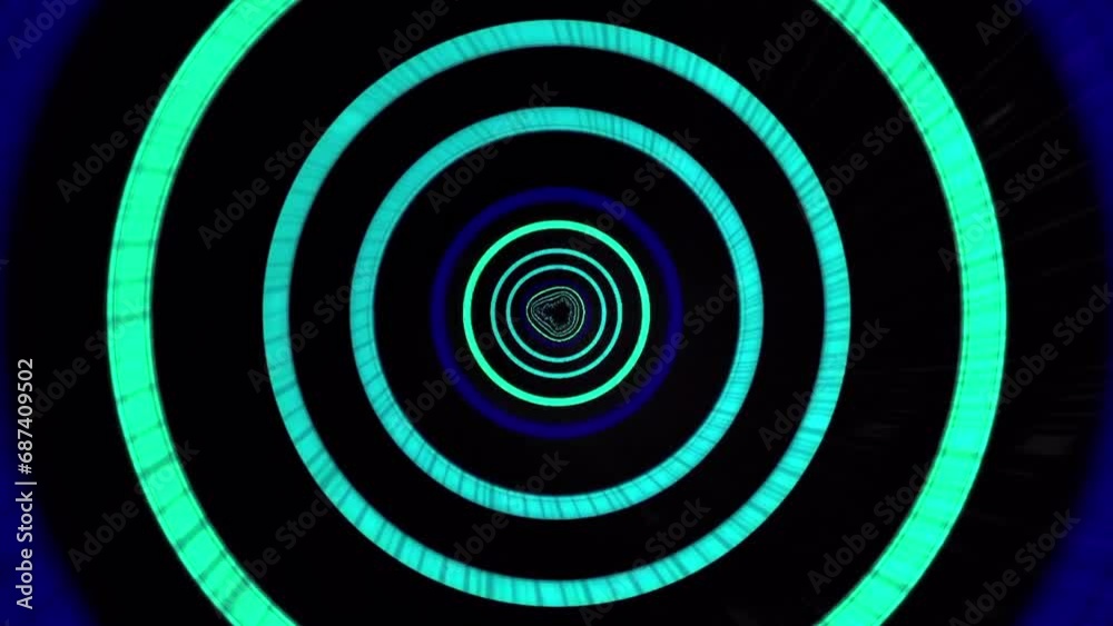 Flying through colorful pulsing abstract glowing circle. Speed, loop able background Flying through colorful pulsing abstract glowing circle. Speed, loop able background