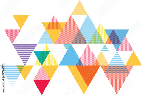 Abstract multi colour geometric background with triangle shape pattern