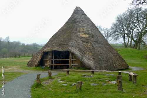 Obraz na płótnie Medieval house, Wales, United Kingdom w salonie