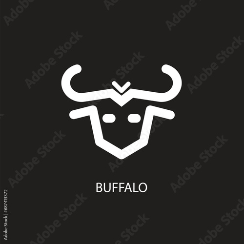 abstract buffalo logo