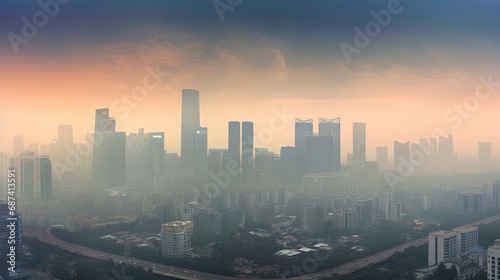 Air pollution in city  Generative AI