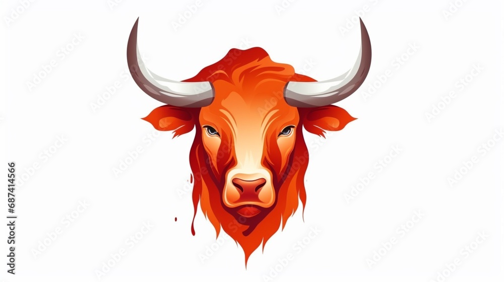 red head bull Ai Generative red head bull Ai Generative