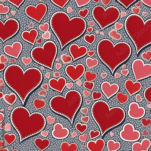 seamless pattern with hearts
