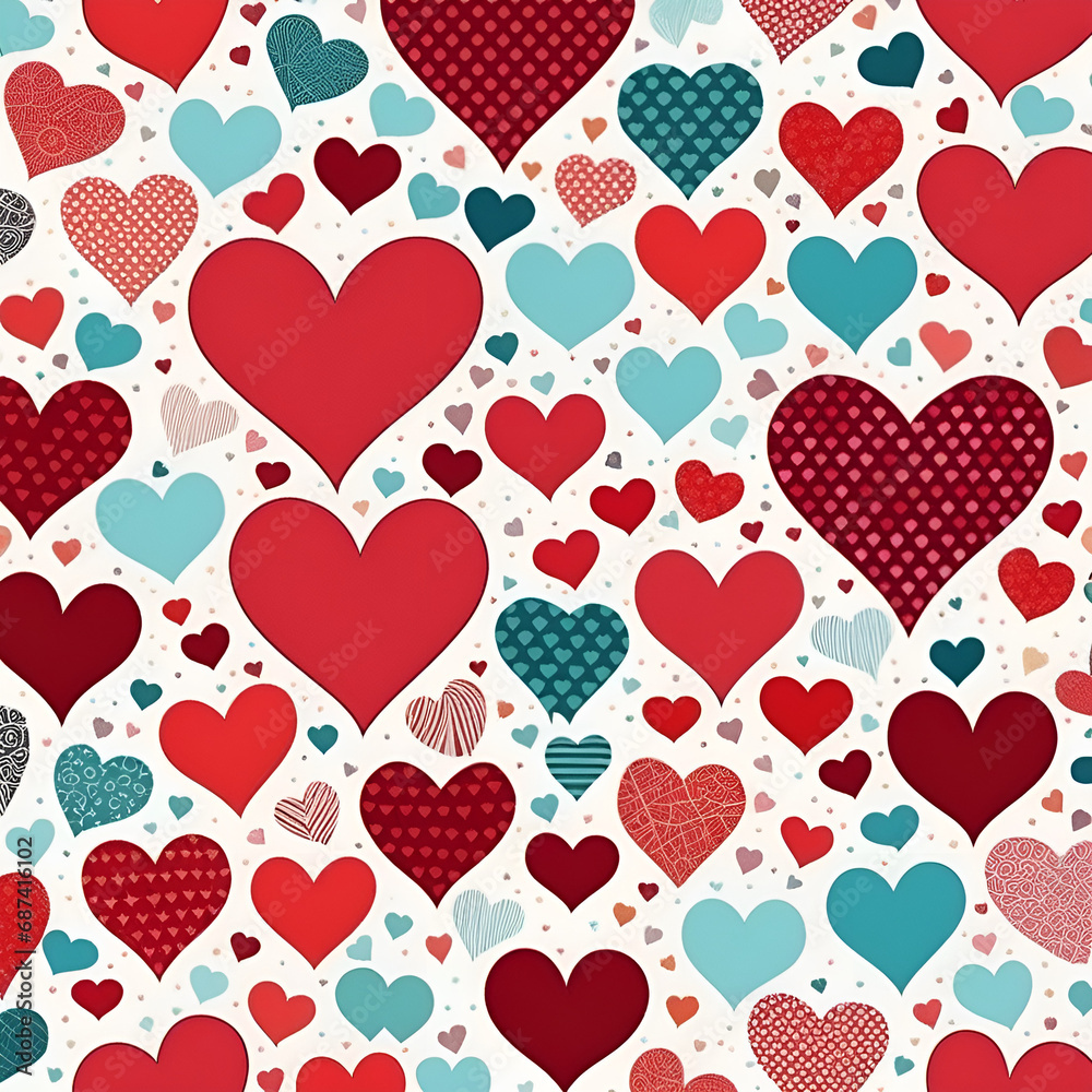 seamless pattern with hearts seamless pattern with hearts