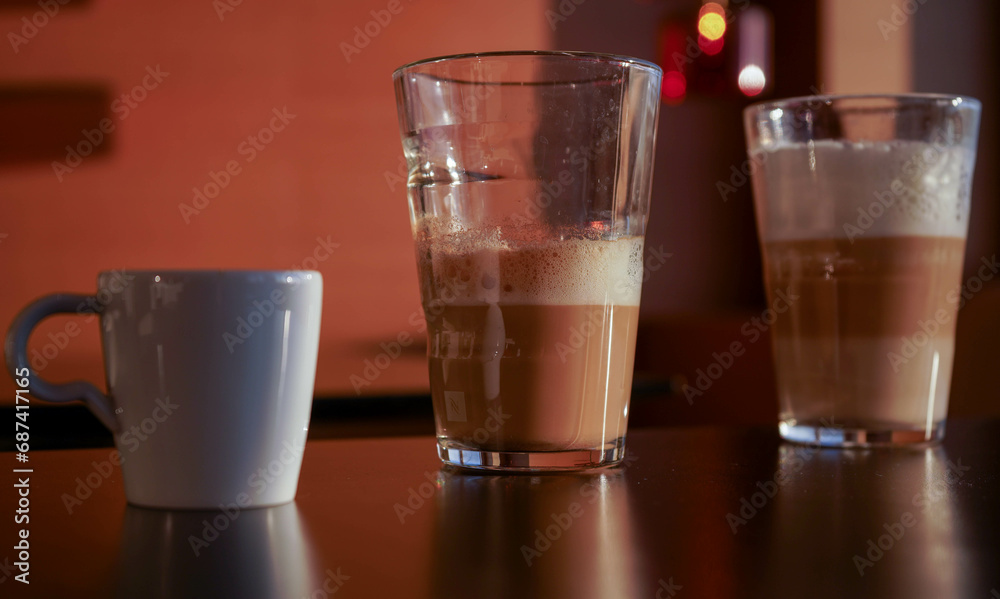 coffee. the drink based on coffee in different containers. detail. coffee. the drink based on coffee in different containers. detail.