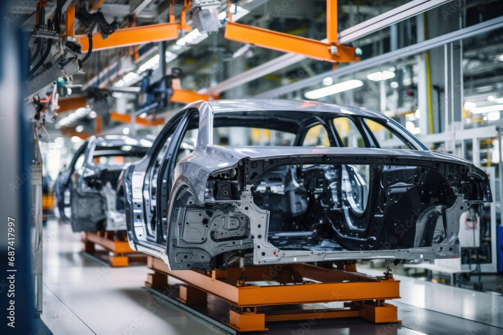 Automated assembly line for robot manipulators for the production of high-tech electric vehicles running on clean energy.